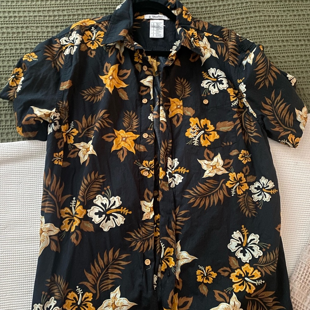 Disney Black and Brown Casual Button Down Shirt